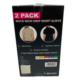 90 Degree By Reflex 2x Women's Mock Neck Crop Short Sleeve T-Shirts SIZE - Small