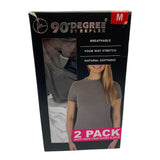 90 Degree By Reflex 2x Women's Mock Neck Crop Short Sleeve T-Shirts SIZE - Medium