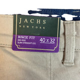 Jachs Men's Bowie Fit Mid Rise Slim Straight Leg Pants SIZE - 40