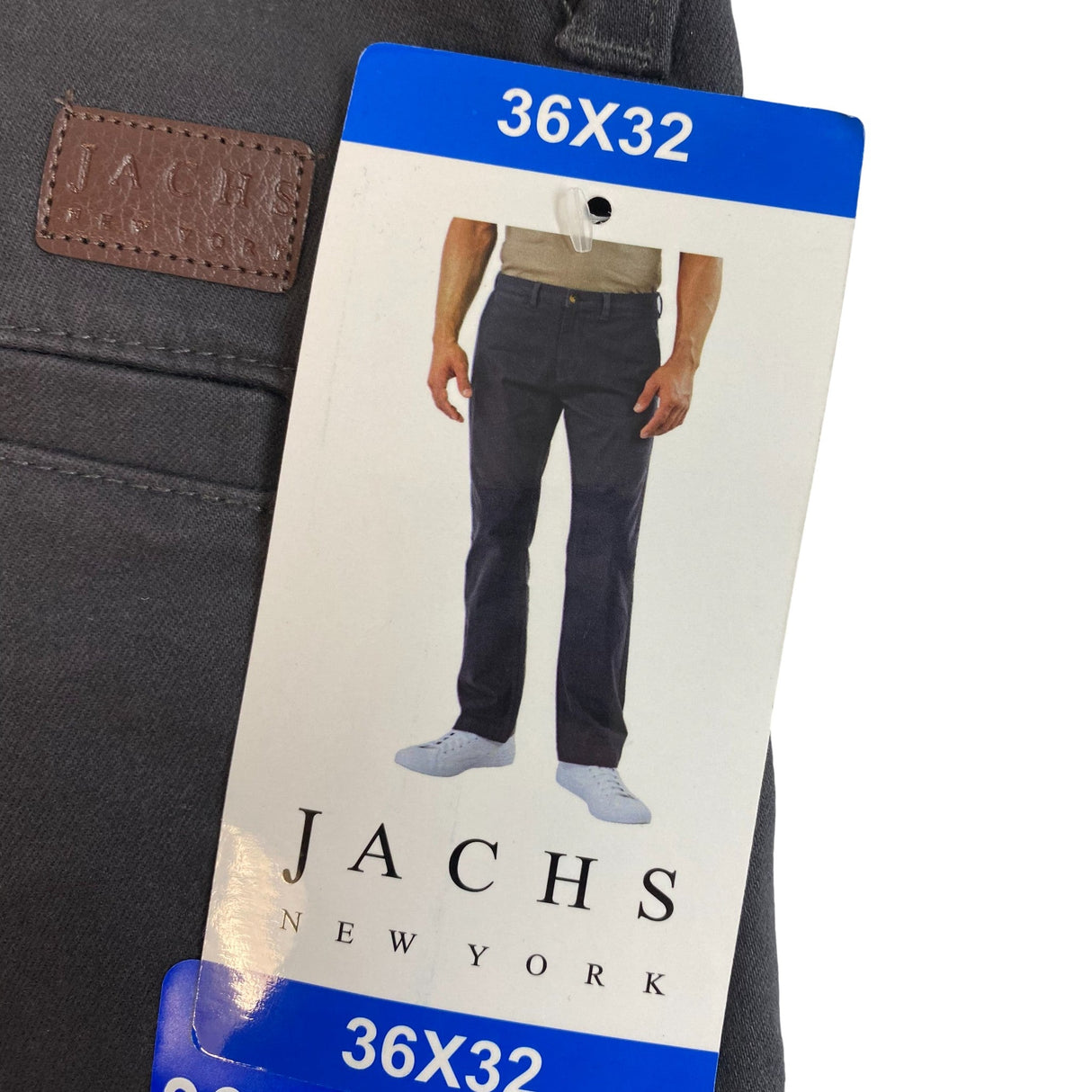 Jachs Men's Bowie Fit Mid Rise Slim Straight Leg Pants SIZE - 36