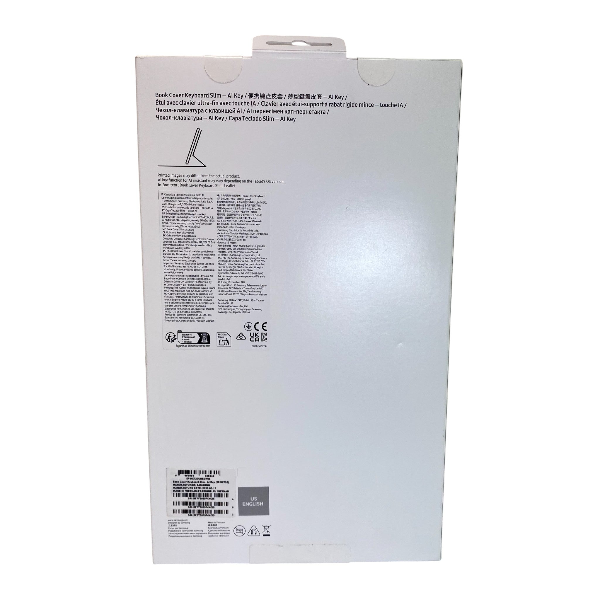 Samsung Galaxy Book Cover Keyboard Slim with AI Key for Tab S10 FE, S9 and S9 FE