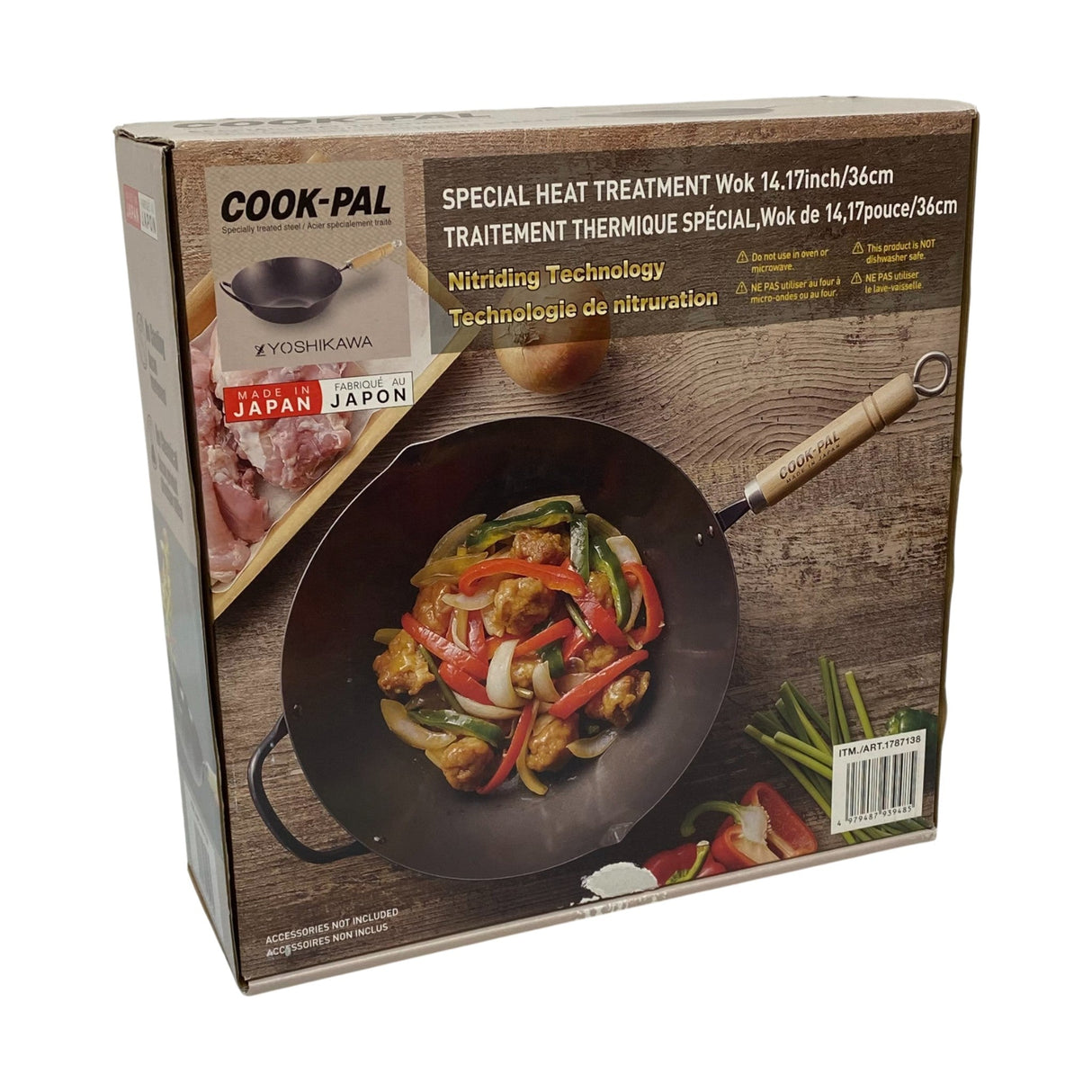 Cook-Pal Yoshikawa Carbon Steel Cook-Pal Wok 36cm