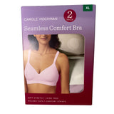 Carole Hochman 2 Pack Seamless Comfort Bra Lilac/Shell SIZE - Extra Large