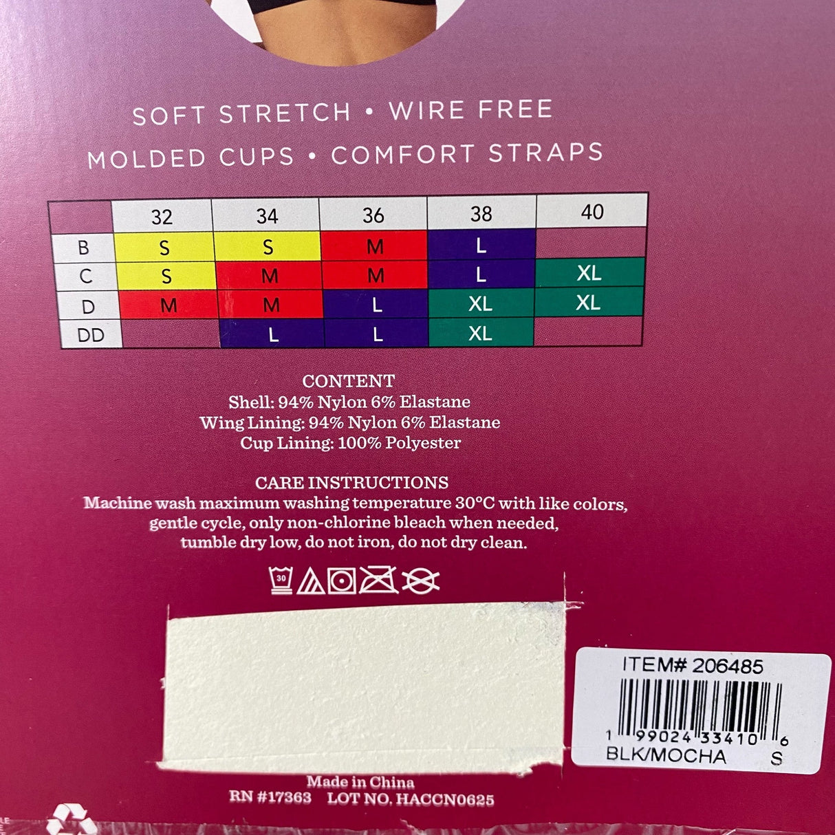 Carole Hochman 2 Pack Seamless Comfort Bra Black/Mocha SIZE - Small