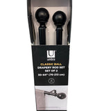 Umbra Ball End Curtain Rod 2 Pack - Black - 76 - 213 cm