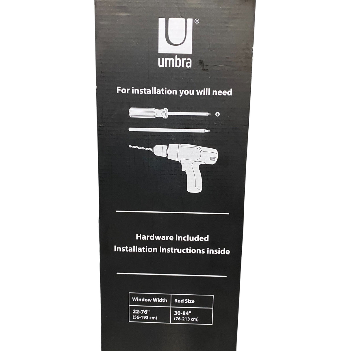 Umbra Ball End Curtain Rod 2 Pack - Black - 76 - 213 cm