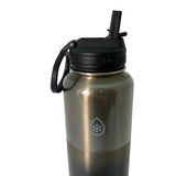 Thermoflask 1.2L Insulated Metallic Bottle with Straw Lid - Black