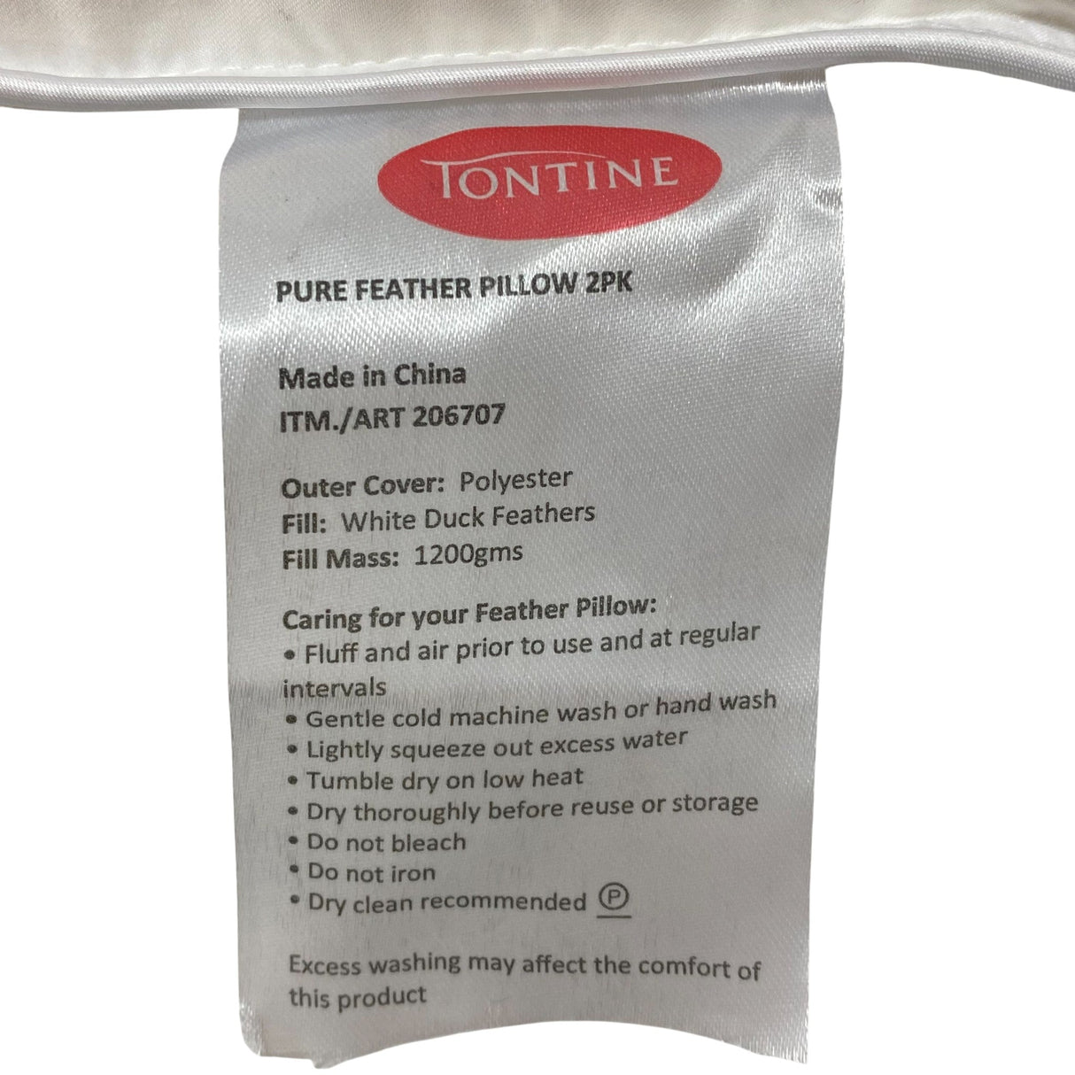 Tontine Hotel Pure Feather Pillow