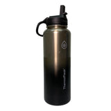 Thermoflask 1.2L Insulated Metallic Bottle with Straw Lid - Black