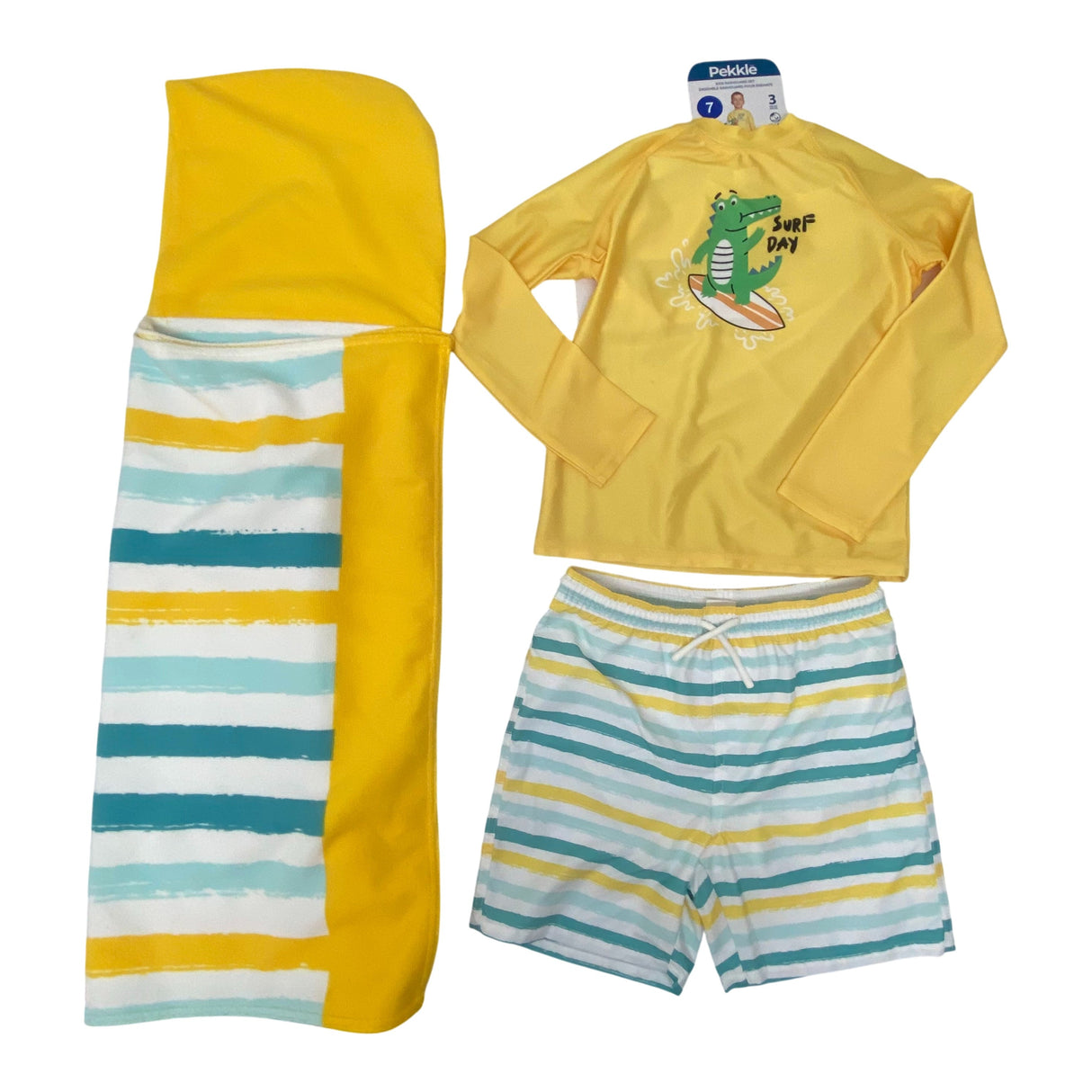 Pekkle Kids Rashguard 3 Piece Set SIZE - 7