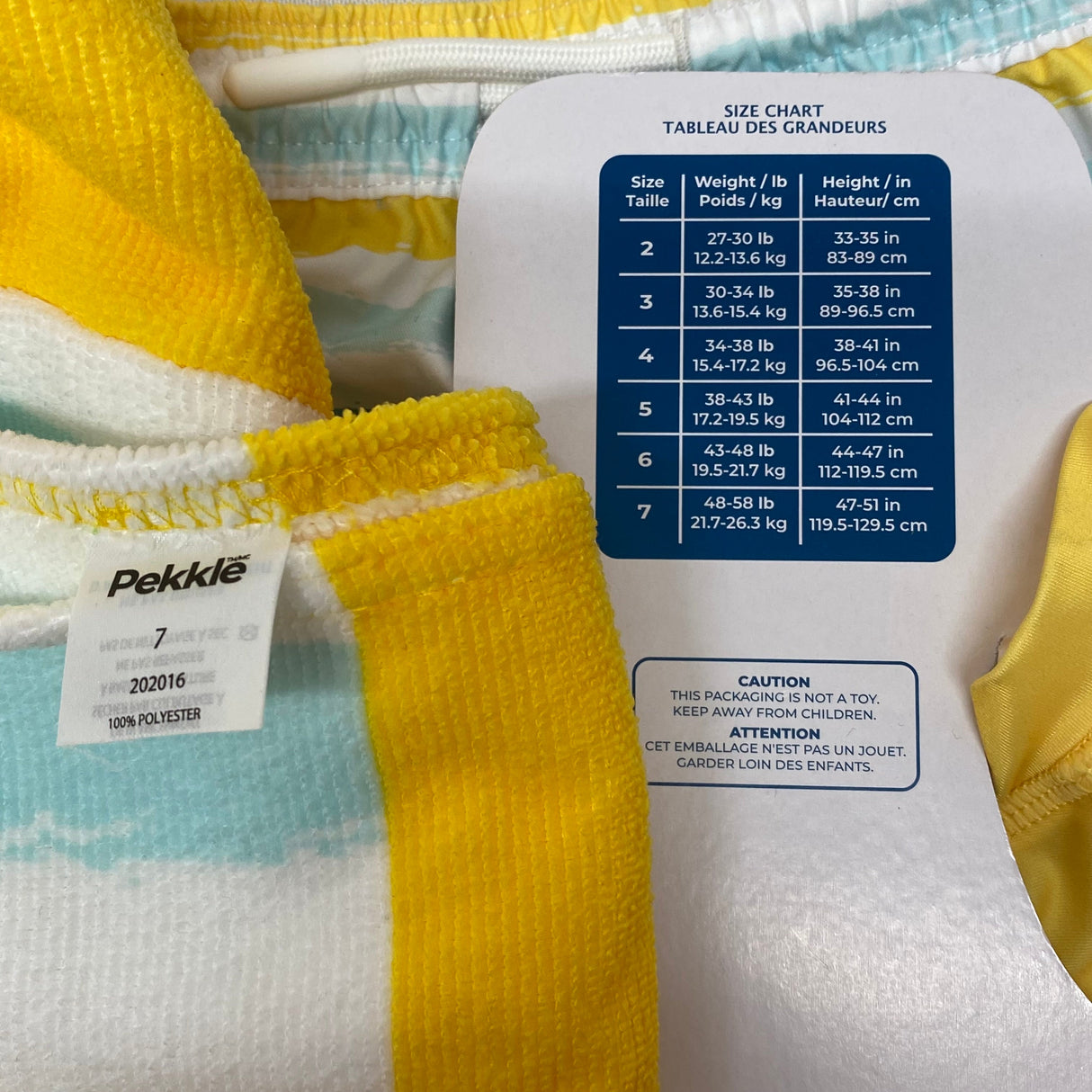 Pekkle Kids Rashguard 3 Piece Set SIZE - 7