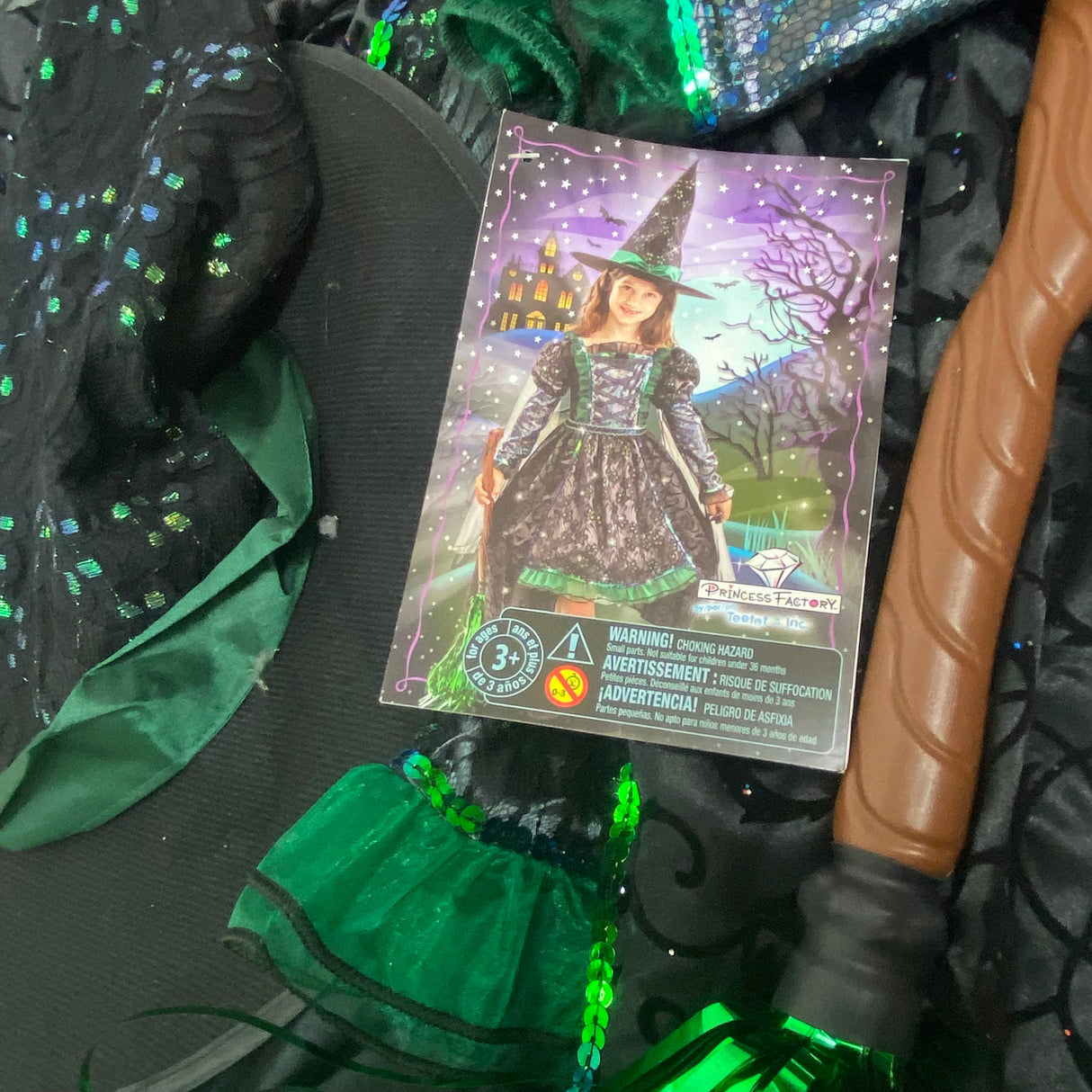 Teetot Princess Factory Green Witch Costume - 3-4 Years SIZE - 3