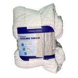 Casual Living Reversible Cooling Throw - 127cm x 177cm - Dotted Stripe Mist