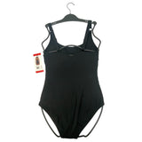 DKNY Women's One Piece Swimsuit - Black SIZE - Medium