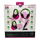 4gamers C6-100 Wired Gaming Headset Pink/Green