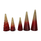 Holiday Holiday 5x LED Glass Holiday Trees - Red