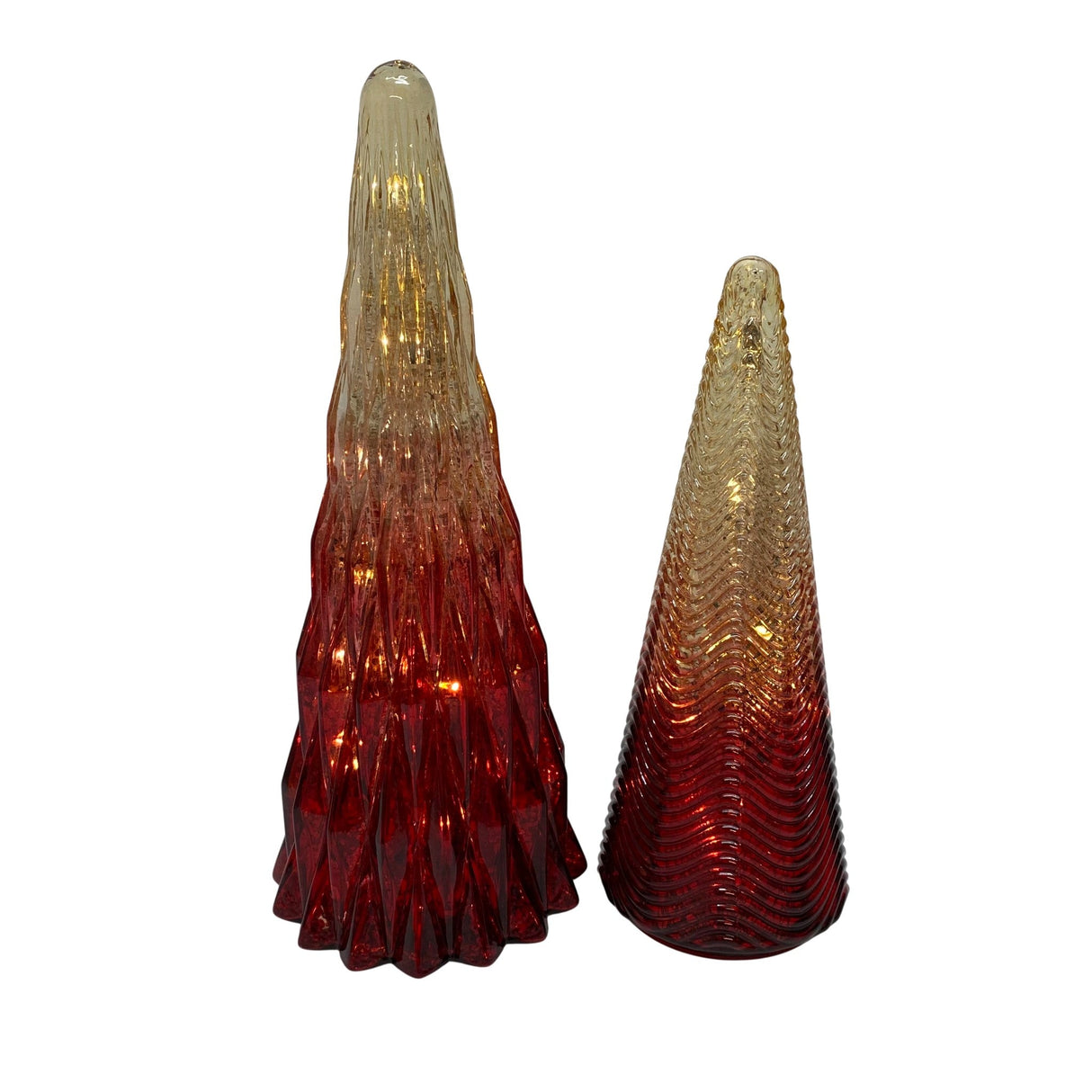 Holiday Holiday 5x LED Glass Holiday Trees - Red
