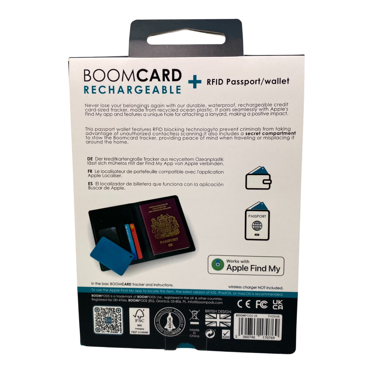 BoomPods BoomCard + Passport Holder