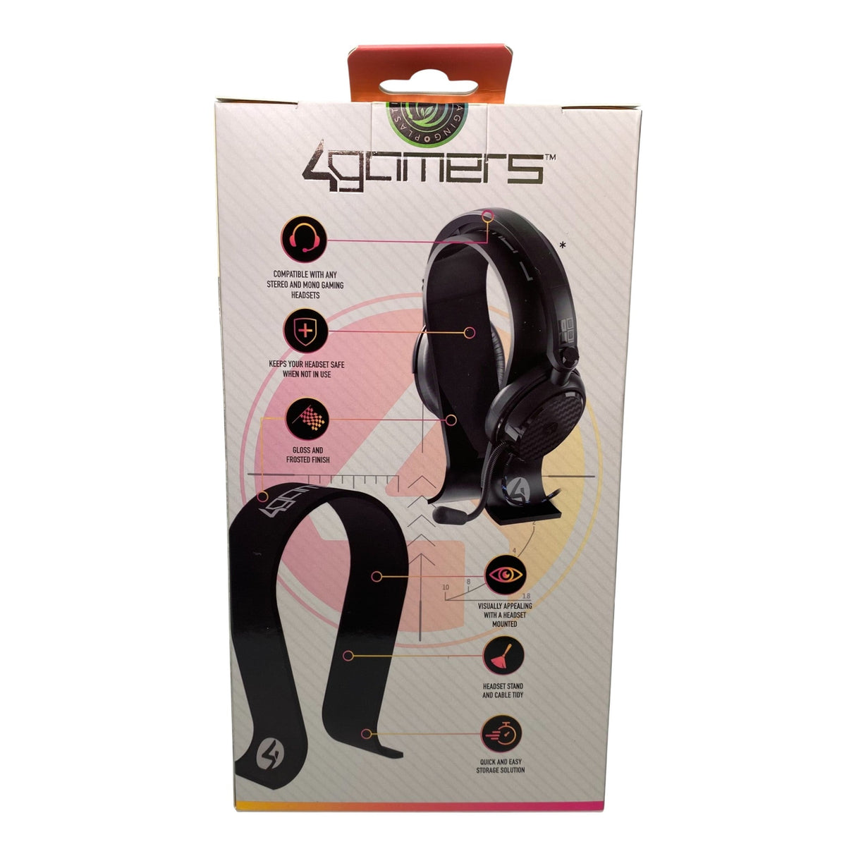 4gamers Gaming Headset Stand - Black