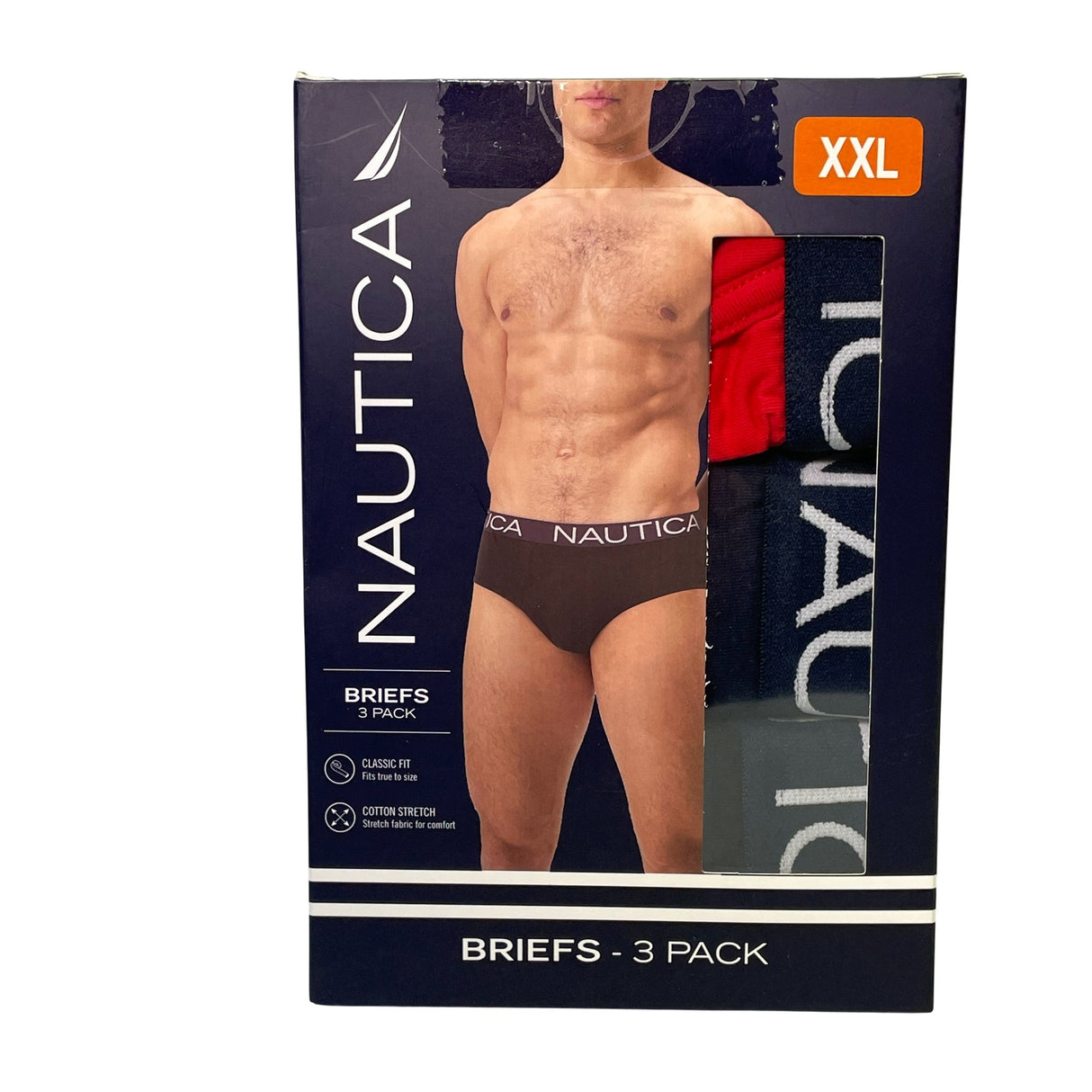 Nautica Men's 3 Pack Cotton Briefs SIZE - XXL