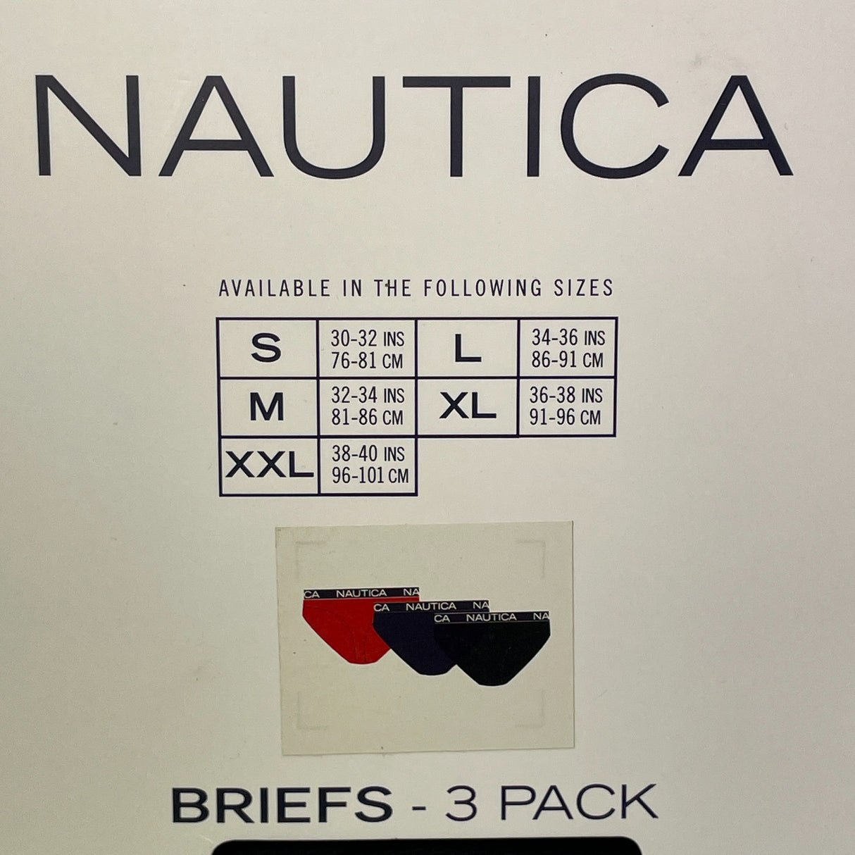Nautica Men's 3 Pack Cotton Briefs SIZE - XXL