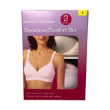 Carole Hochman 2 Pack Seamless Comfort Bra Lilac/Shell SIZE - Small