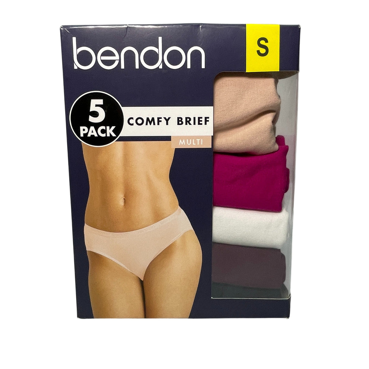Bendon Women's 5 Pack Comfy Brief - Multicolour SIZE - Small