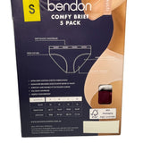 Bendon Women's 5 Pack Comfy Brief - Multicolour SIZE - Small