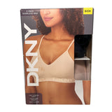 DKNY 2 Pack Seamless Bra Black/Sand SIZE - Small