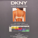 DKNY 2 Pack Seamless Bra Black/Sand SIZE - Large