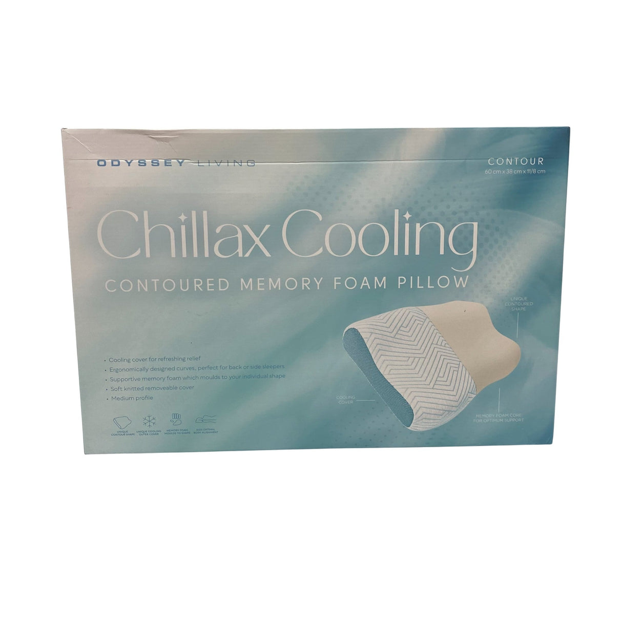 Odyssey Living Chillax Cooling Memory Foam Pillow