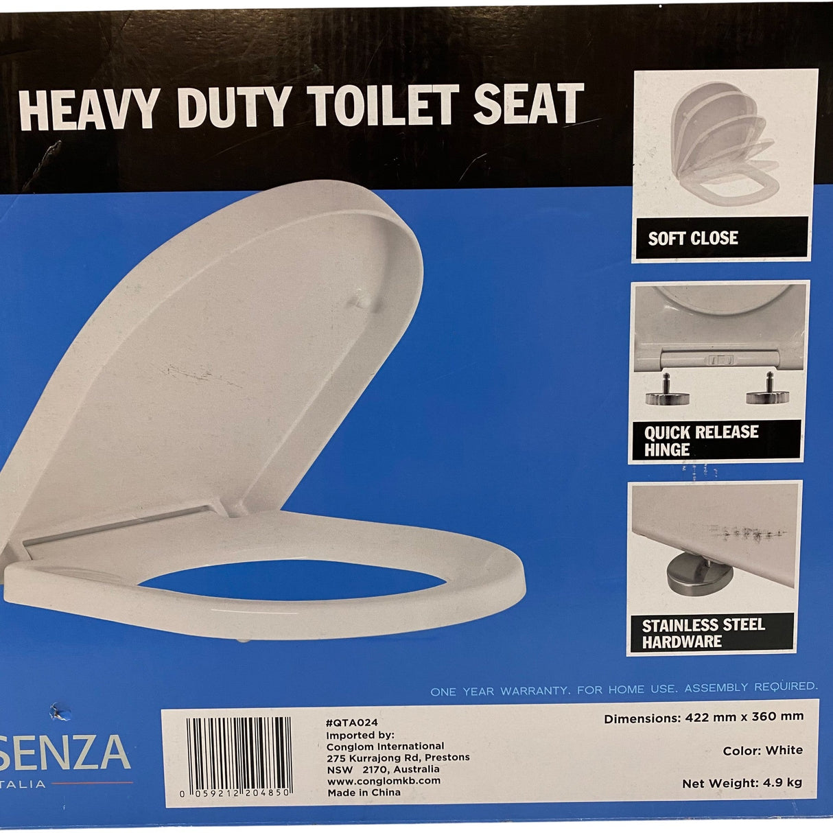 Presenza Single Heavy Duty Toilet Seat