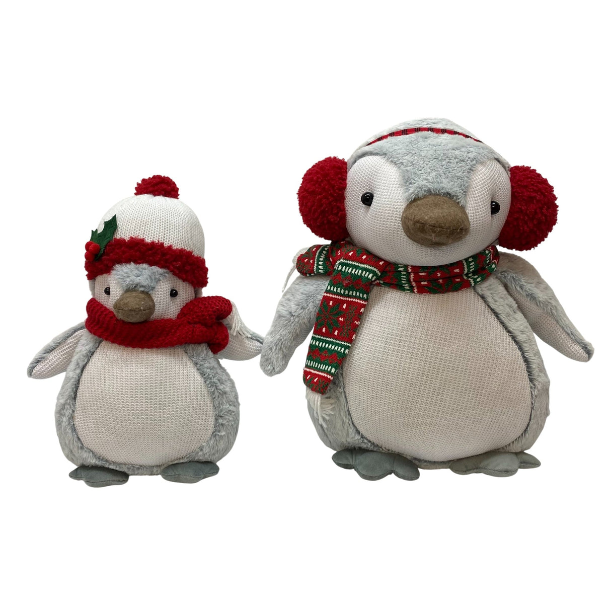 Holiday Plush Penguins (Set of 2)