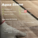 Aqua Stone 6x 6.5mm Stone Polymer Composite Flooring - Stone Grey Oak - Minor Damage