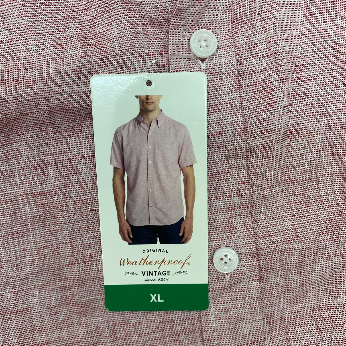 Weatherproof Men's Vintage Short Sleeve Shirt SIZE - Extra Large