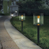 Naturally Solar 4x Vintage-Style Solar LED Pathway Lights