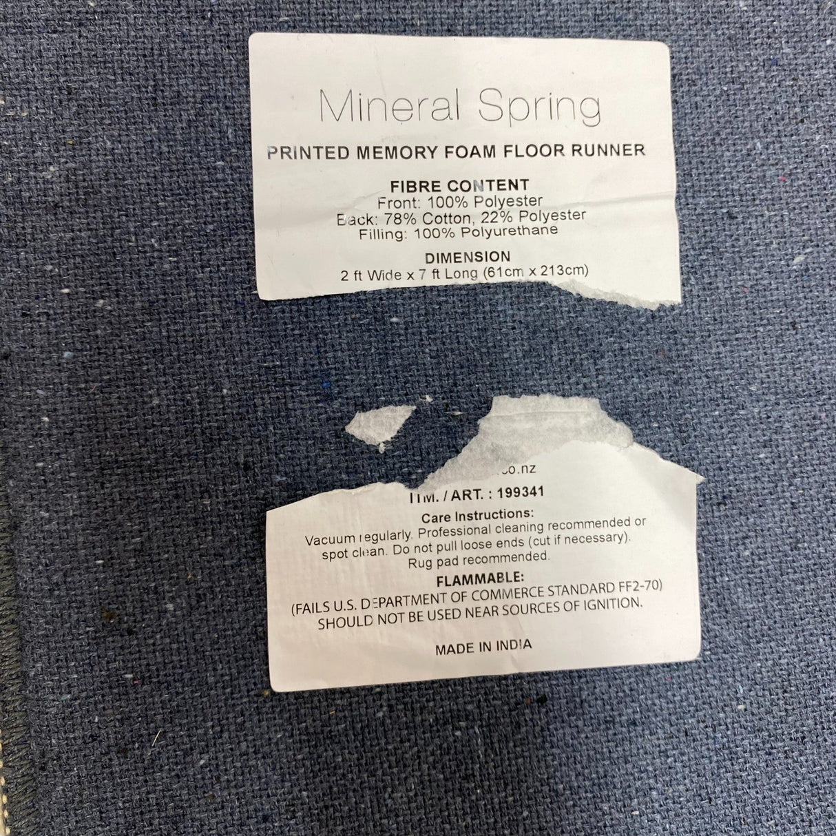 Mineral Springs Printed Memory Foam Floor Runner - 61 cm x 213 cm