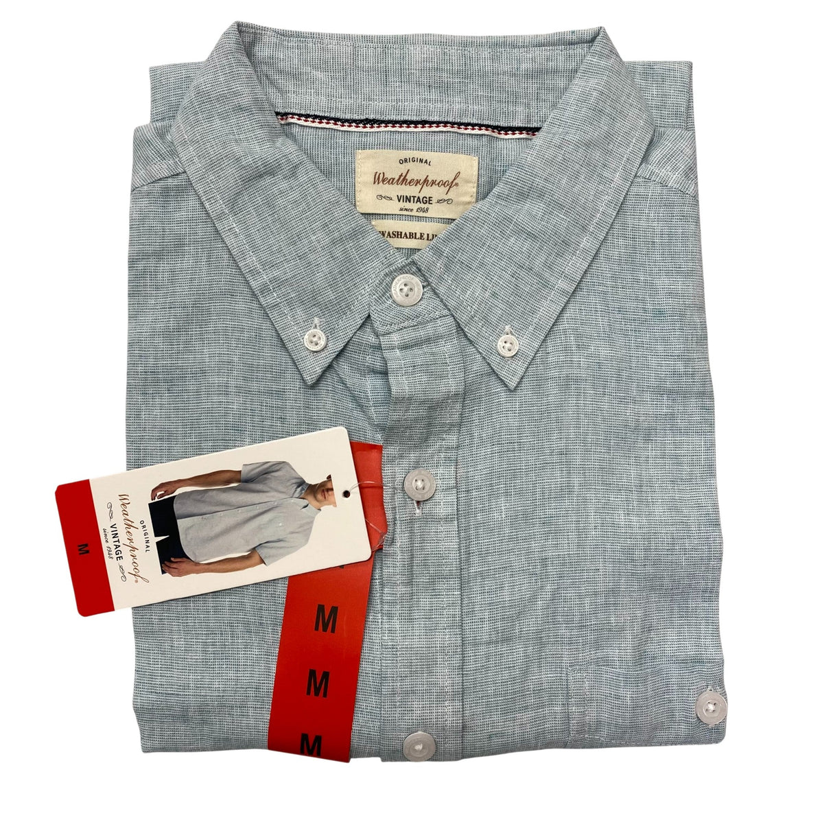 Weatherproof Men's Short Sleeve Button Up Shirt SIZE - Medium