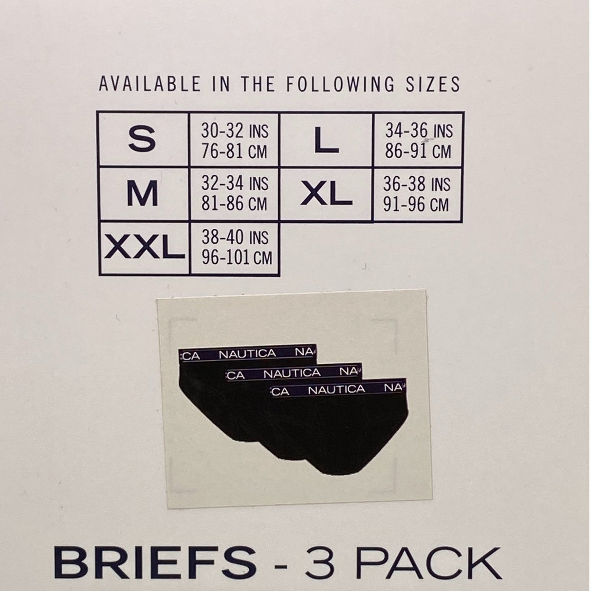 Nautica Men's 3x Briefs SIZE - Medium