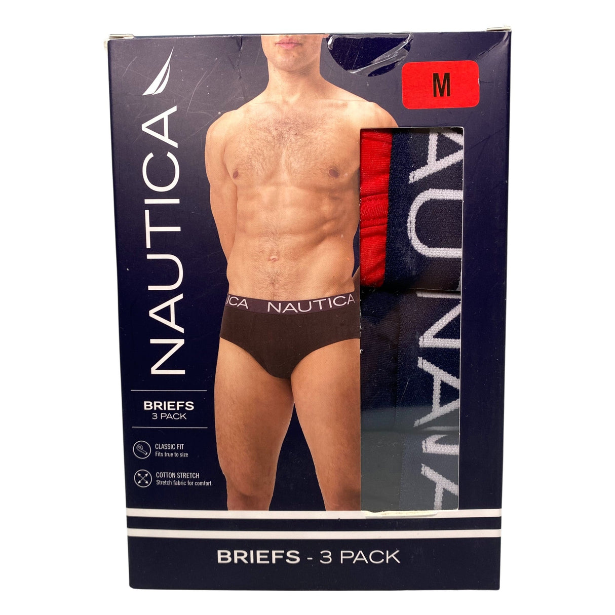 Nautica Men's 3x Briefs - Multi SIZE - Medium