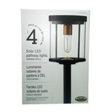 Naturally Solar 4x Vintage-Style Solar LED Pathway Lights