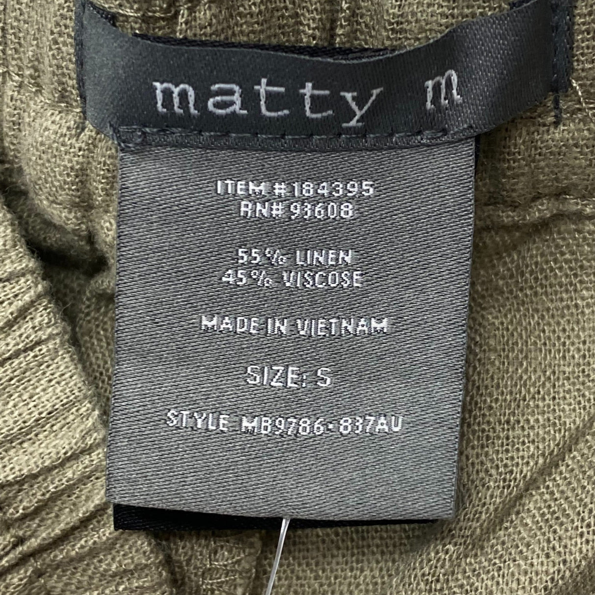 Matty M Women's Linen Blend Shorts SIZE - Small