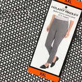 Hilary Radley Women's Mid Rise Comfort Waist Pants - Black/White Print SIZE - XXL