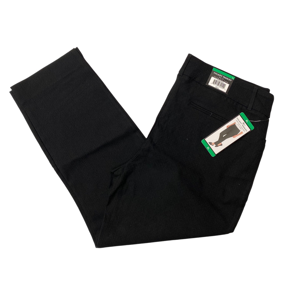 Hilary Radley Women's Mid Rise Comfort Waist Pants - Black SIZE - Extra Large