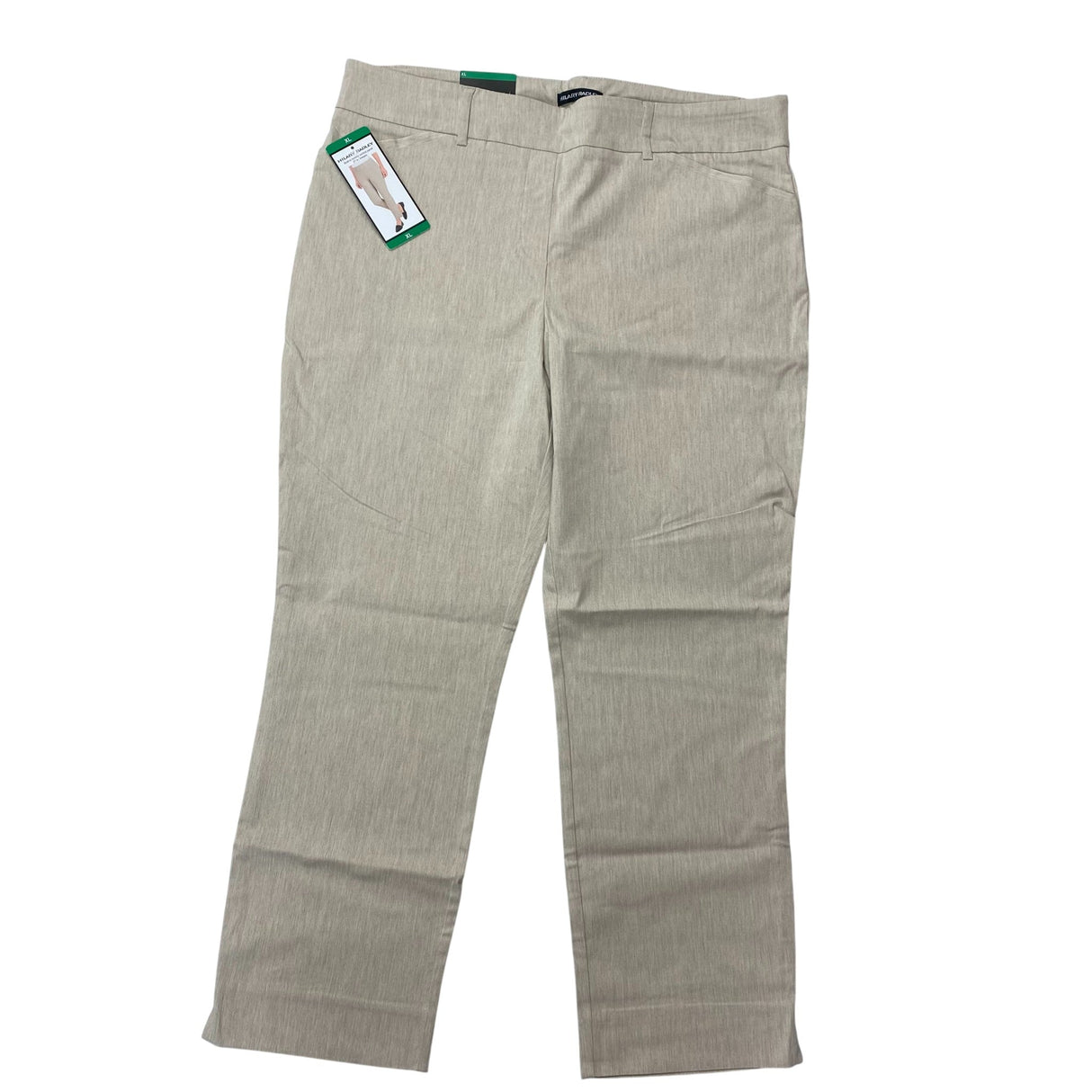 Hilary Radley Women's Mid Rise Comfort Waist Pants - Tan SIZE - Extra Large