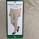 Hilary Radley Women's Mid Rise Comfort Waist Pants - Tan SIZE - Extra Large