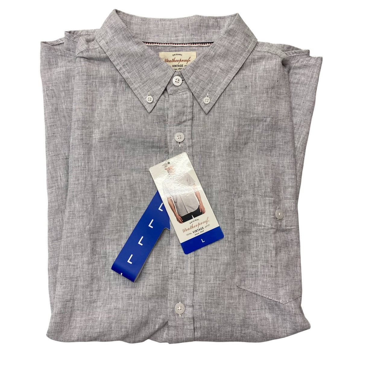 Weatherproof Men's Short Sleeve Button Up Shirt SIZE - Large