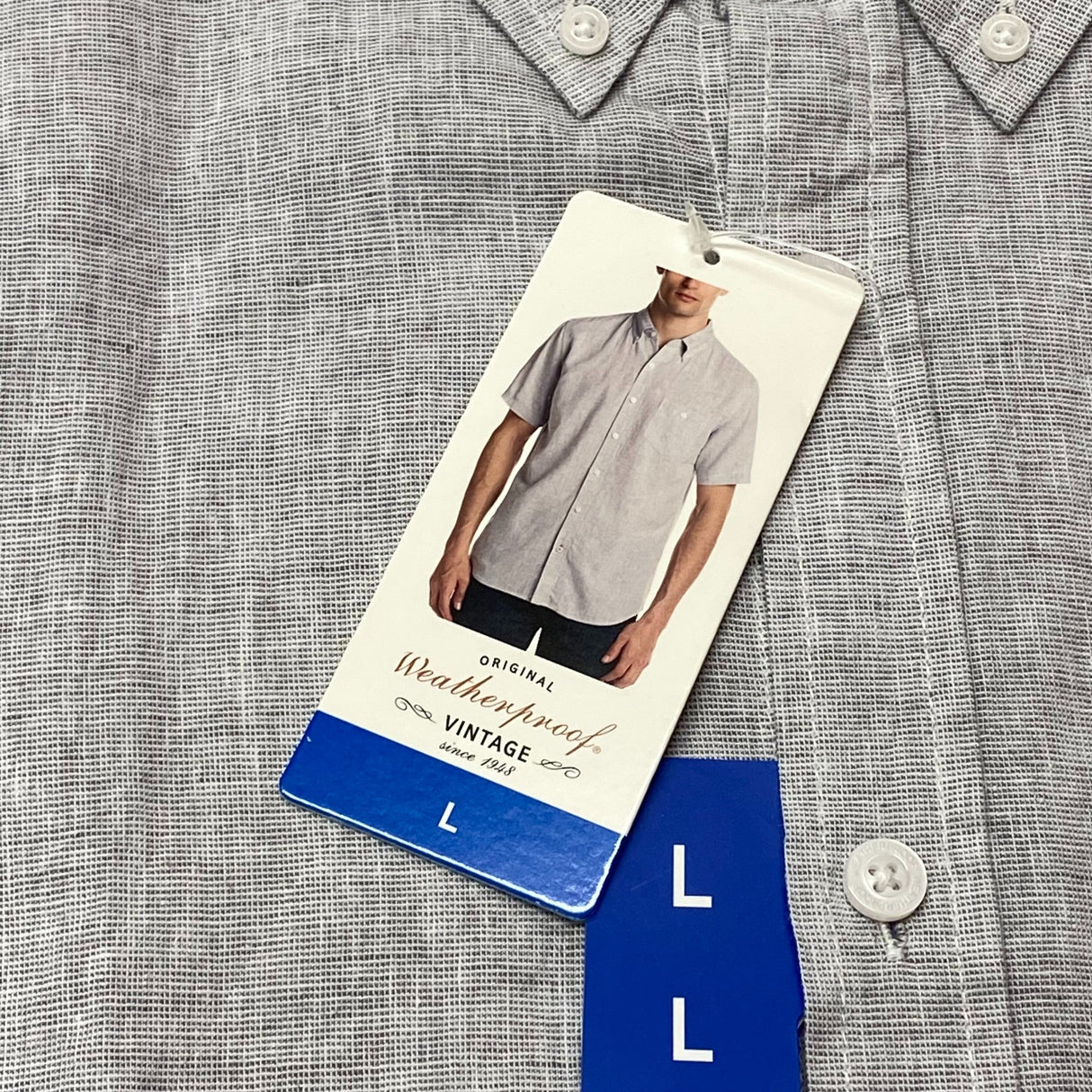 Weatherproof Men's Short Sleeve Button Up Shirt SIZE - Large