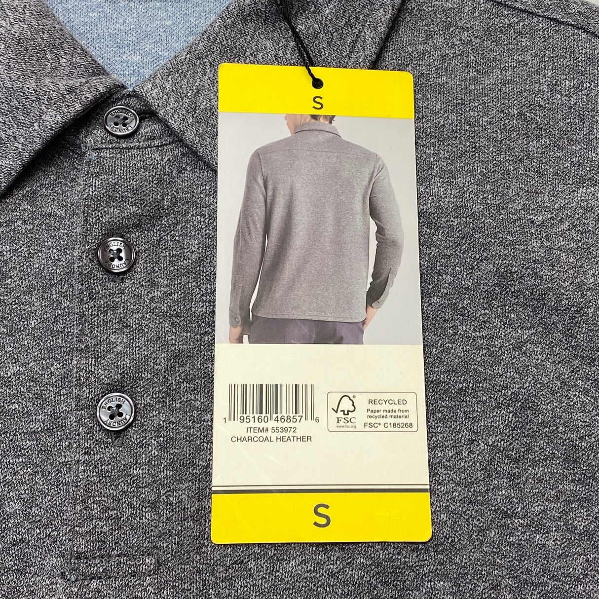 English Laundry Men's Long Sleeve Polo Shirt SIZE - Small