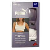 Puma 2x Sports Bra Plum/White SIZE - Large